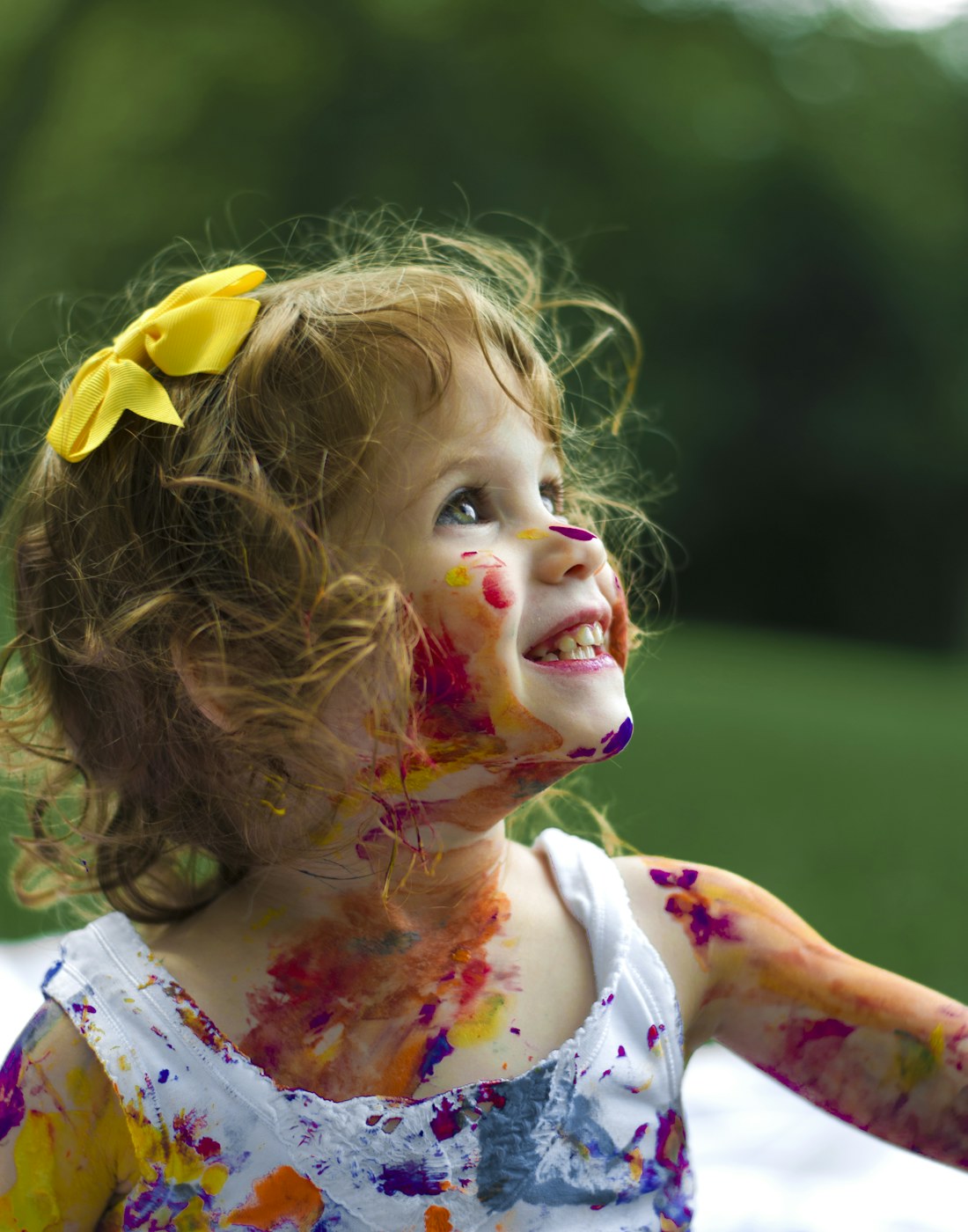 A child laughing
